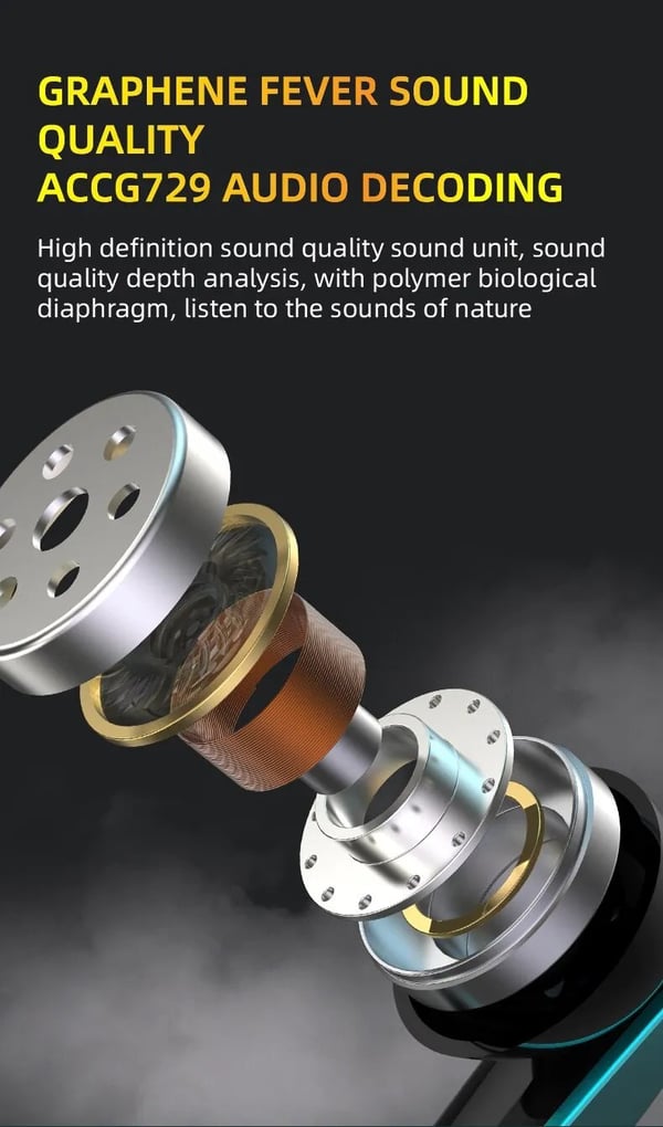 Sports Waterproof Wireless Earphone Noise Cancelling Earbuds Gamer