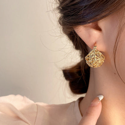 Bamboo Basket Cutout Earring