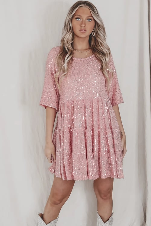 Seaside Vacation Casual Dress Sequin Party Cute Dress