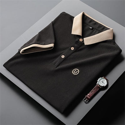 Men's Casual Embroidery Lapel Short Sleeves（50% OFF）