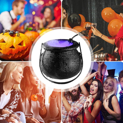 Halloween 12 LED Color Change Mist Maker Witch Jar