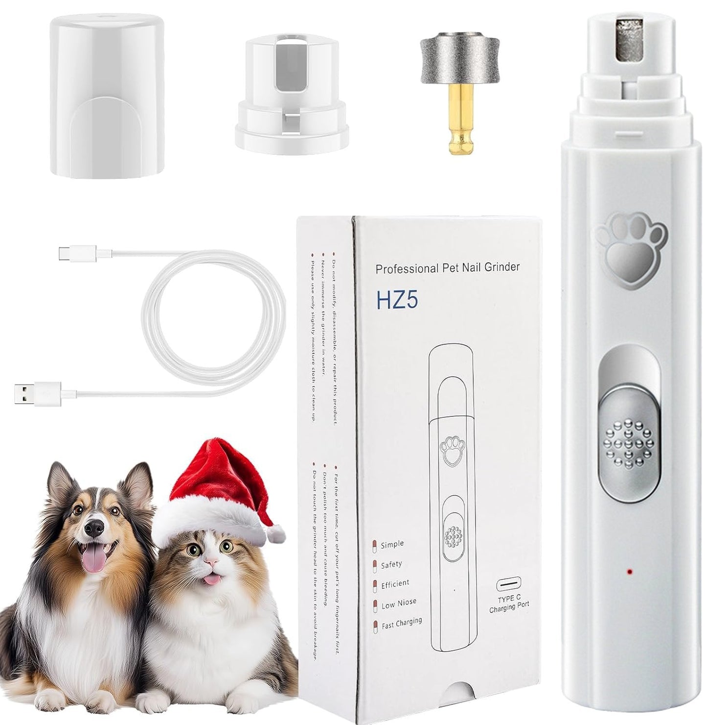 Trim Nails Like a Vet Pro! ✂️🏆 | Smart LED Pet Grinder - See Blood Vessels, Zero Ouch Guarantee