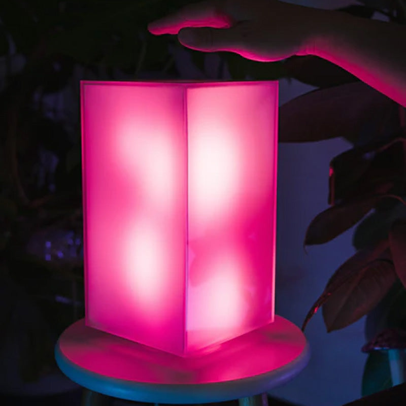 Colorful LED Cube Night Light: Rechargeable & Remote Control