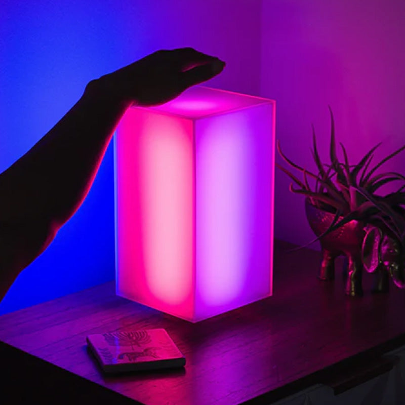 Colorful LED Cube Night Light: Rechargeable & Remote Control