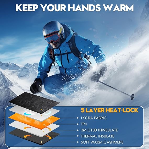 【For Christmas】🎁Windproof Touchscreen Winter Gloves – Thermal Warmth for Men & Women