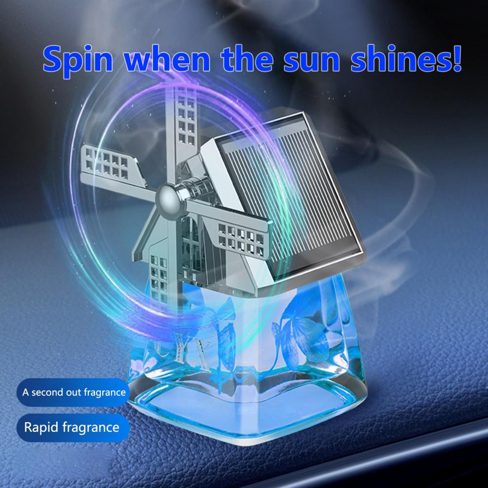 Solar-powered Windmill Aroma Car Air Freshener