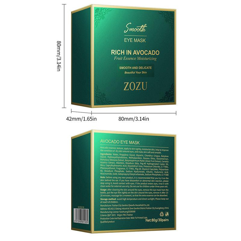 Avocado Moisturizing Collagen Eye bagMask,60pcs/set Under Eye Mask, Eye Care Product for Dark Eye Bags, Skin Care  Gift Moisturizer Hydrating Comfort