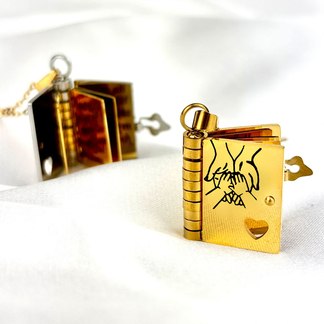 My Little Star Book Necklace for Daughter, Birthday Day Gift Graduation Jewelry of Love