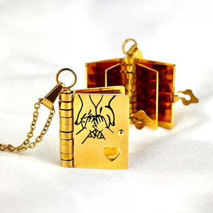 My Little Star Book Necklace for Daughter, Birthday Day Gift Graduation Jewelry of Love