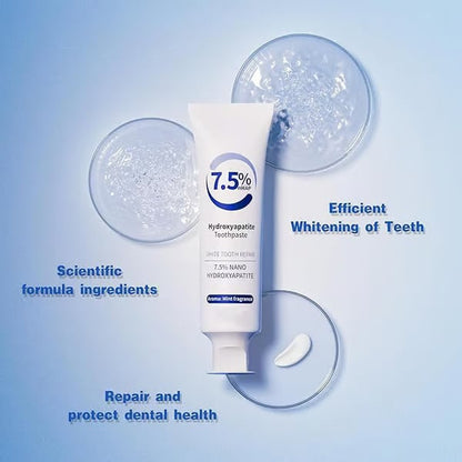 Fluoride-Free Hydroxyapatite Toothpaste | Breath Freshening |Effective whitening