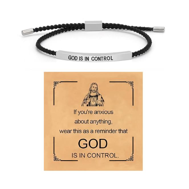 Inspire Bracelet GOD IS IN CONTROL/W.W.J.D - Elegant Design with Unique Patterns and Letters
