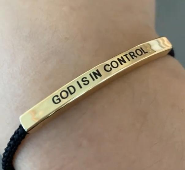 Inspire Bracelet GOD IS IN CONTROL/W.W.J.D - Elegant Design with Unique Patterns and Letters