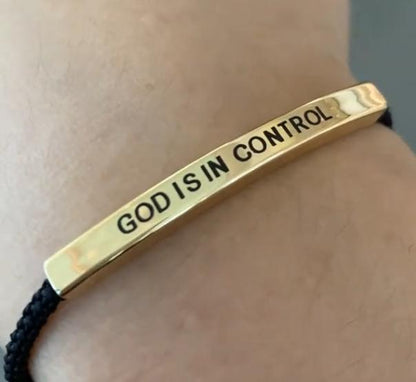 Inspire Bracelet GOD IS IN CONTROL/W.W.J.D - Elegant Design with Unique Patterns and Letters
