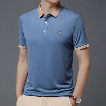 Men's Casual Embroidery Lapel Short Sleeves（50% OFF）