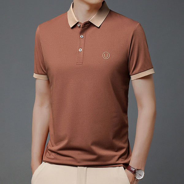 Men's Casual Embroidery Lapel Short Sleeves（50% OFF）