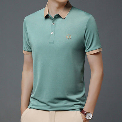 Men's Casual Embroidery Lapel Short Sleeves（50% OFF）