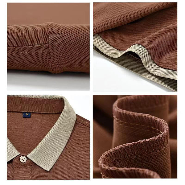 Men's Casual Embroidery Lapel Short Sleeves（50% OFF）