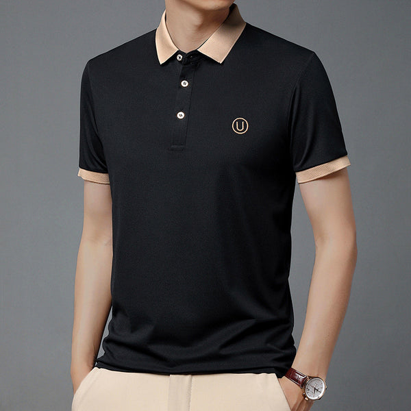 Men's Casual Embroidery Lapel Short Sleeves（50% OFF）