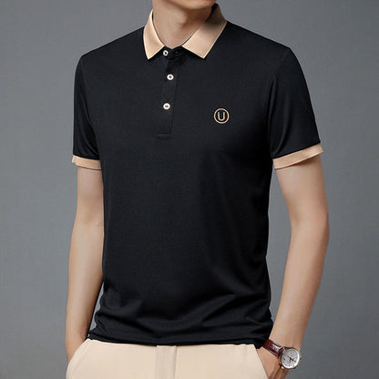 Men's Casual Embroidery Lapel Short Sleeves（50% OFF）
