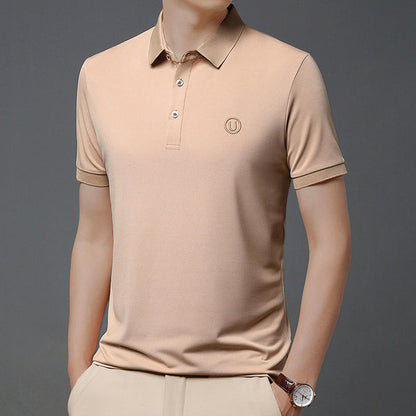 Men's Casual Embroidery Lapel Short Sleeves（50% OFF）