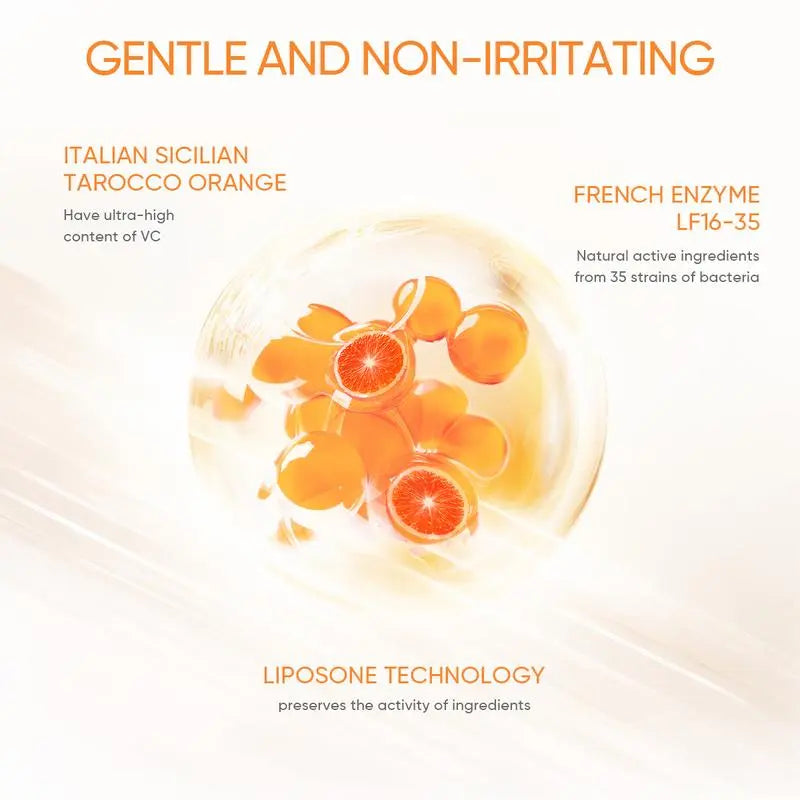 POUQUR Orange Enzyme Exfoliating Gel. Deeply cleanses facial skin , removes dead cells, while providing moisturization for both the face and body Gentle