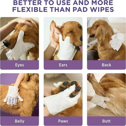 Odor-Removing Pet Grooming Gloves