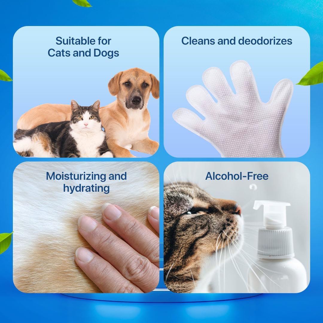 Odor-Removing Pet Grooming Gloves
