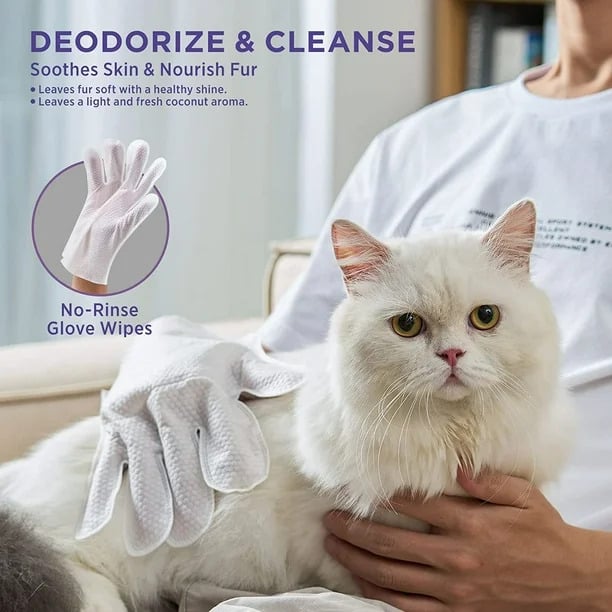 Odor-Removing Pet Grooming Gloves
