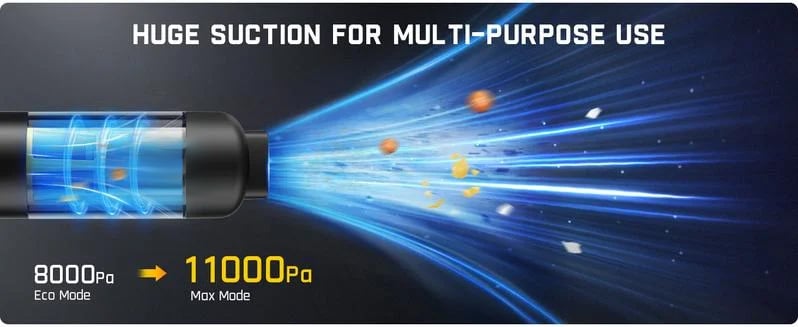 Slim V8 Mate Cordless Car Vacuum High Power 13000Pa/30AW🎁Free car cleaning towel included! ⚡