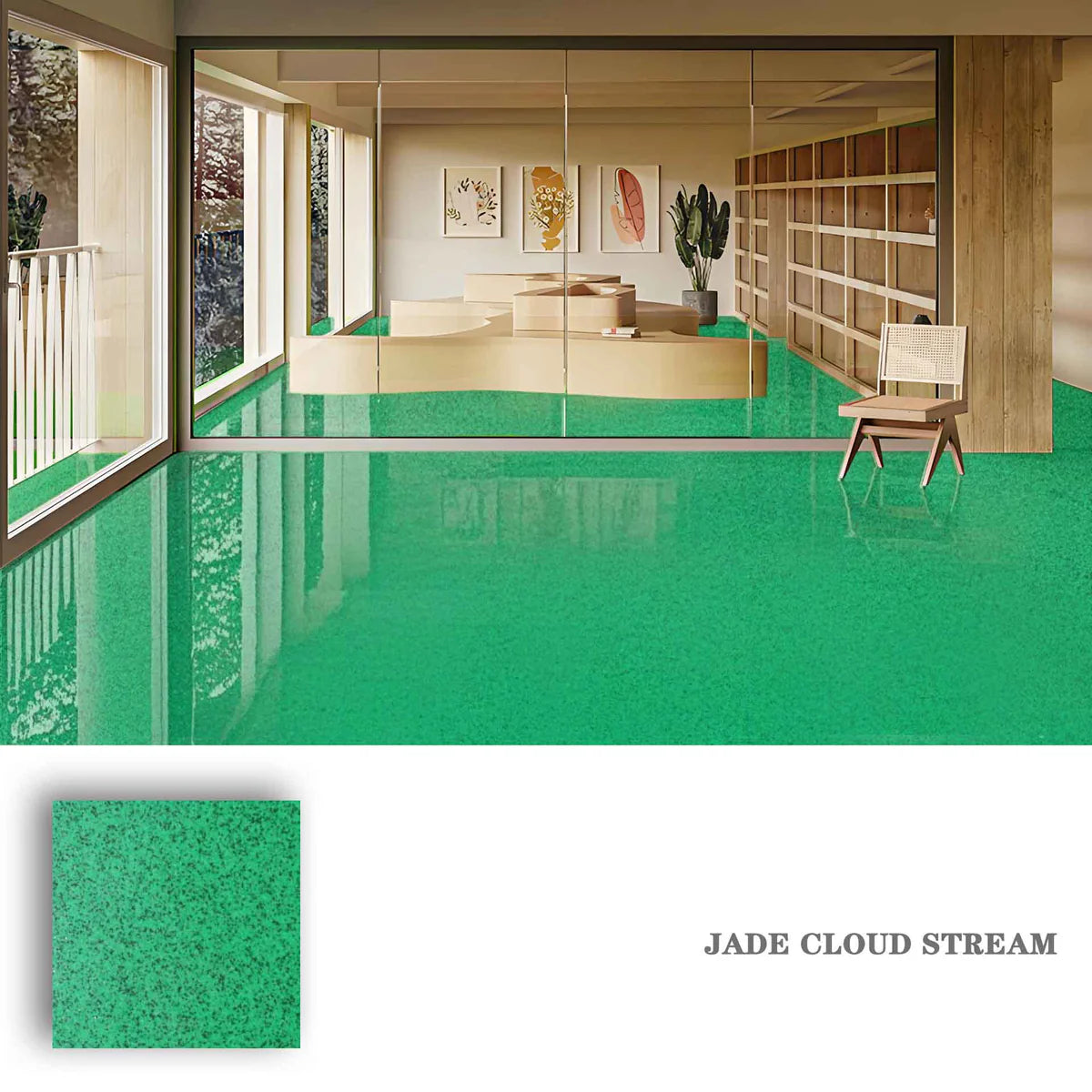 High-Gloss Marble Finish Epoxy Floor Coating