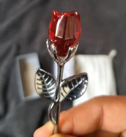 Eternal Love Metal Crystal Rose Timeless Gift for Valentine's Day, Mother's Day, Birthdays, and Anniversaries Water-Resistant & Durable Crystal Design Personalized Present Decoration Wedding