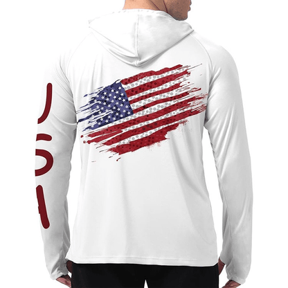 Men's Swim & Outdoor UPF 50+ Sun Shirt ，Lightweight SPF 50 UV Protection Hoodie