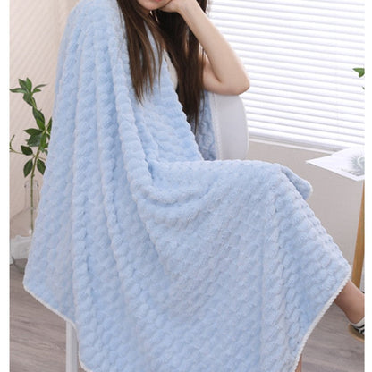 Clouds Coral Velvet Bath Towel