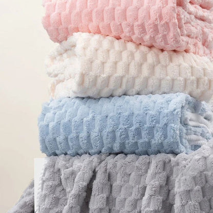 Clouds Coral Velvet Bath Towel