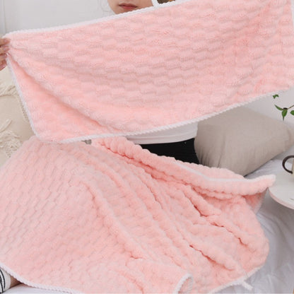 Clouds Coral Velvet Bath Towel