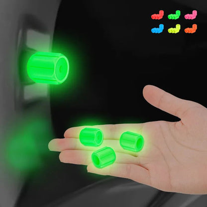 Glow-in-the-Dark Tire Valve Stems - Unique Auto Accessory