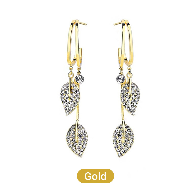 Elegant Leaf Drop Earrings