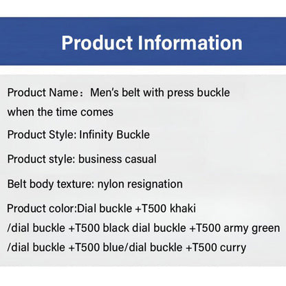 Men's Canvas Nylon Smooth Buckle Alloy Belt