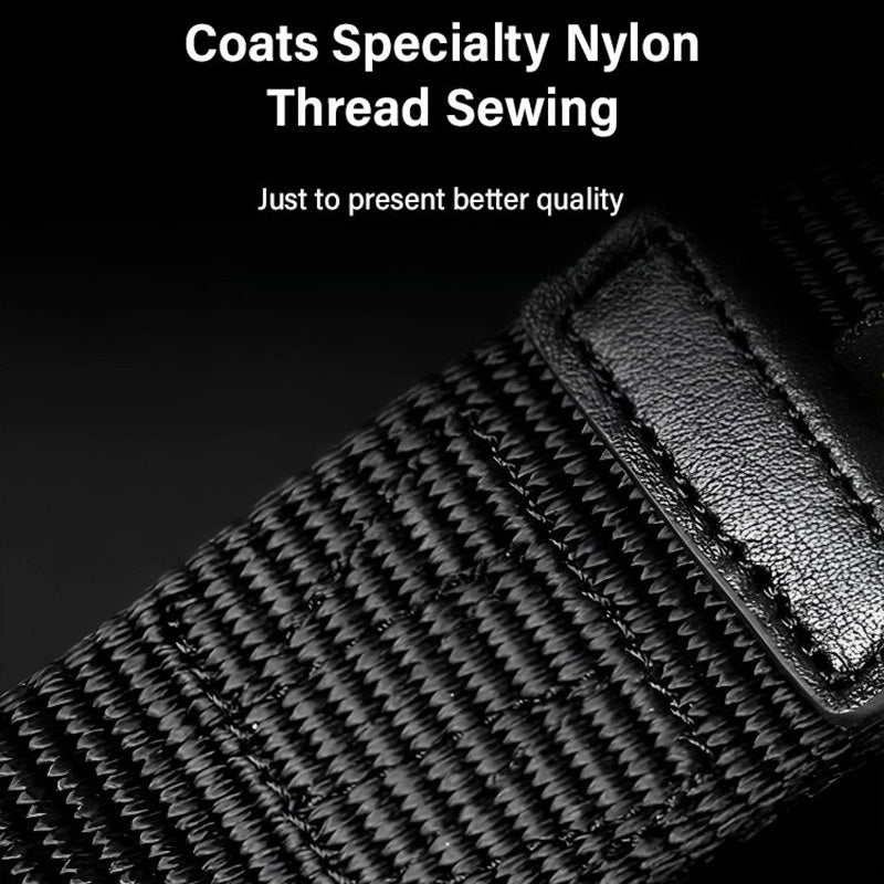 Men's Canvas Nylon Smooth Buckle Alloy Belt