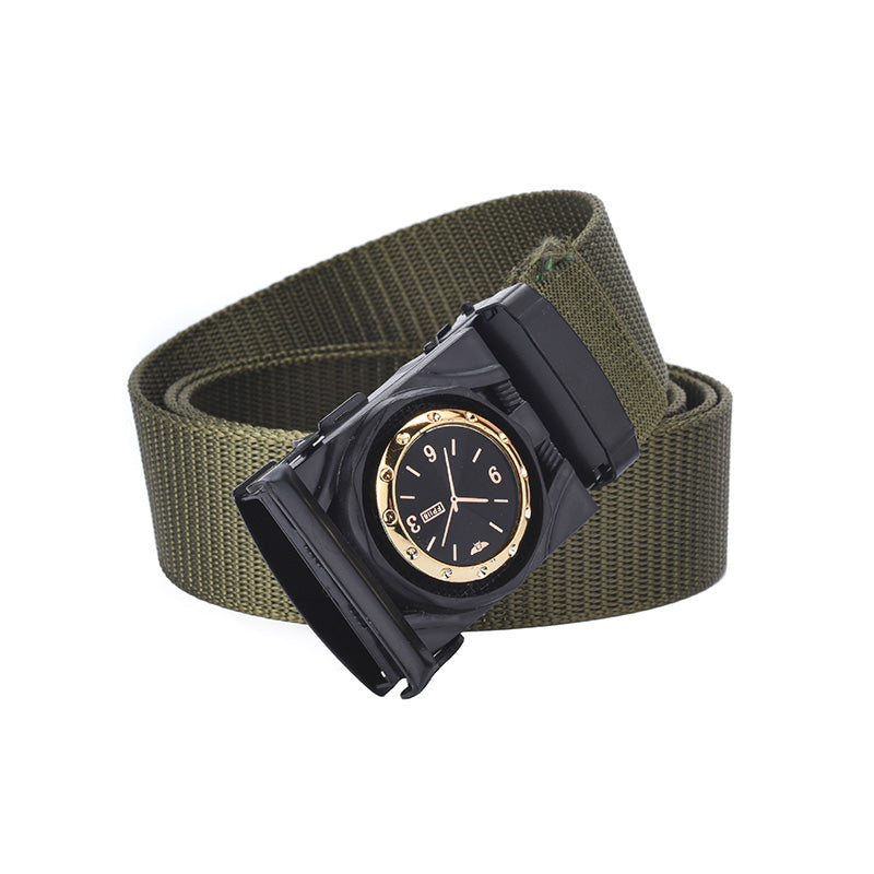 Men's Canvas Nylon Smooth Buckle Alloy Belt