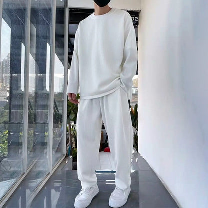 Loose Fashionable Long Sleeve 2-piece Set