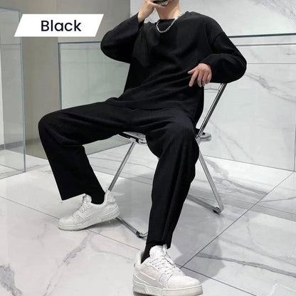 Loose Fashionable Long Sleeve 2-piece Set