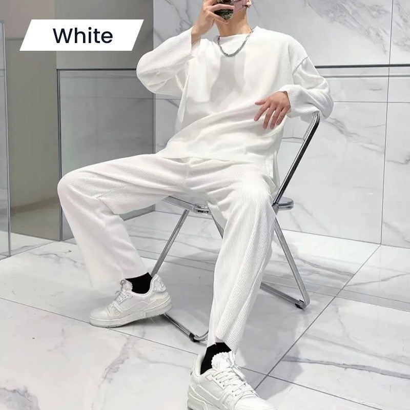 Loose Fashionable Long Sleeve 2-piece Set