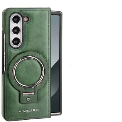 New Arrival-Luxury Leather Invisible MagSafe Stand Protective Shell for Samsung Z Fold 6/5/4/3