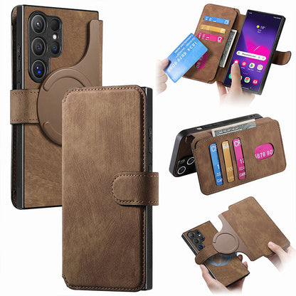 New Arrival | 2-in-1 Magnetic All-inclusive Leather Protective Cover with Detachable Card Holder for Samsung Galaxy S Series