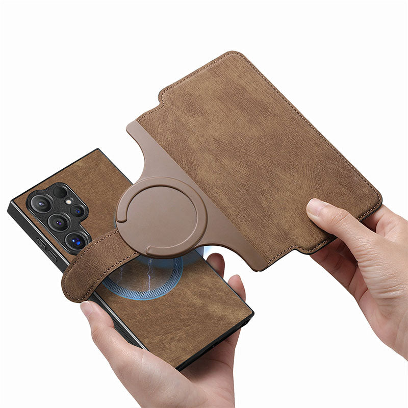 New Arrival | 2-in-1 Magnetic All-inclusive Leather Protective Cover with Detachable Card Holder for Samsung Galaxy S Series