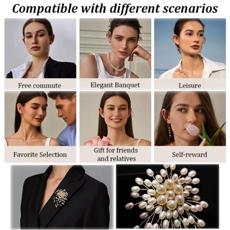 Women's High-end Exquisite Handmade Pearl Brooch