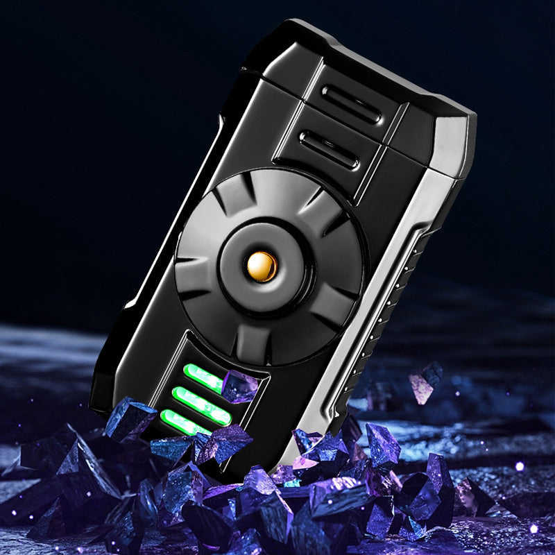 Spinning Top Windproof Button Jet Flame Lighter