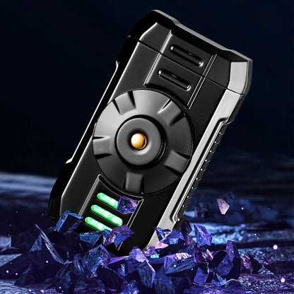 Spinning Top Windproof Button Jet Flame Lighter