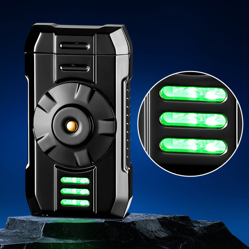 Spinning Top Windproof Button Jet Flame Lighter